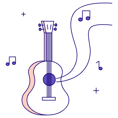 Playing Musical Instruments Illustration from Bangalore - Pro Set