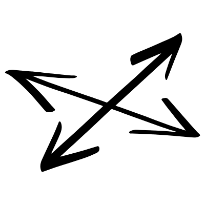 4 Direction Arrow Doodle Element from Beveled Scribbles Set
