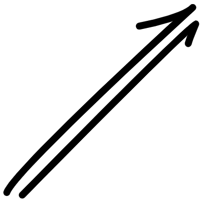 Double Lines Arrow Line 1 Element from Variable Scribbles Set