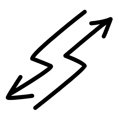 Double Zigzag Arrows Line Element from Variable Scribbles Set