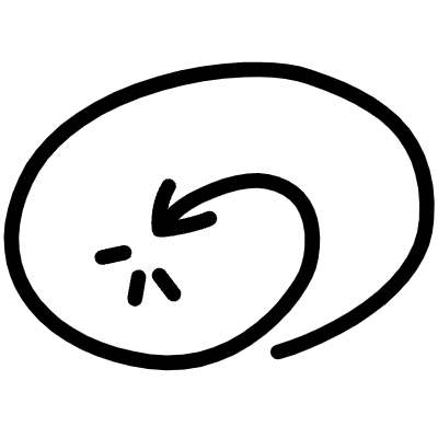 Spiral Arrow Line 14 Element from Variable Scribbles Set