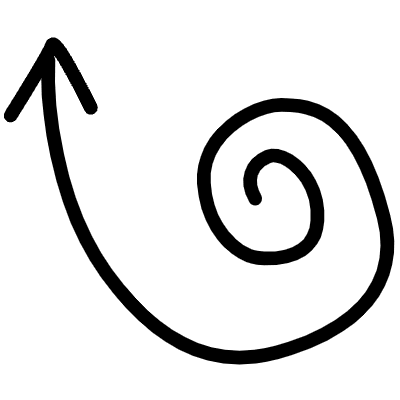 Spiral Arrow Line 9 Element from Variable Scribbles Set