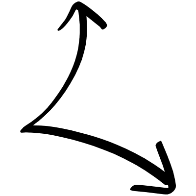Split Doodle Arrow 1 Element from Beveled Scribbles Set