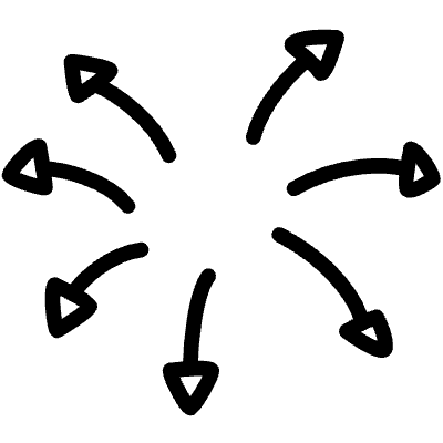 Spread Arrows Line Element from Variable Scribbles Set