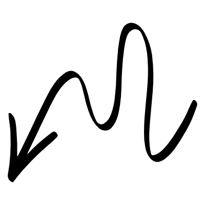 Wiggle Arrow Doodle 5 Element from Beveled Scribbles Set
