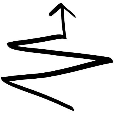 Zigzag Arrow Doodle 1 Element from Beveled Scribbles Set