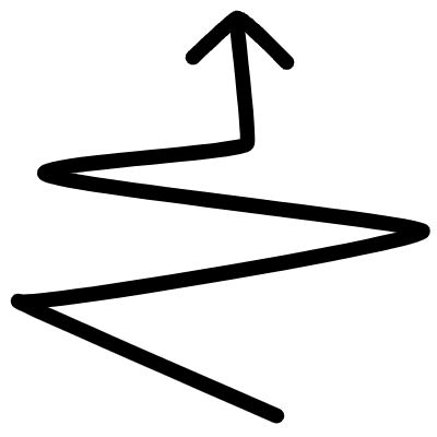 Zigzag Arrow Line 1 Element from Variable Scribbles Set