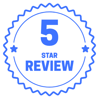 5 Star Review Circle Element from Vector Badges Set