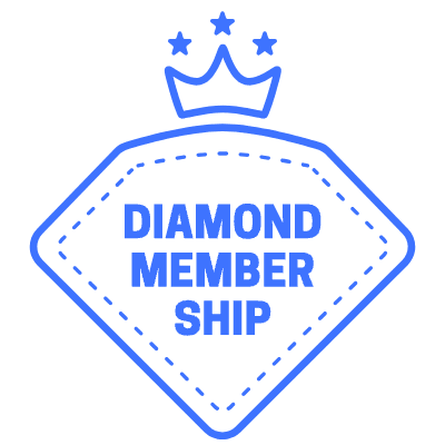 Diamond Membership Crown Element from Vector Badges Set