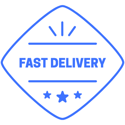 Fast Delivery Star Element from Vector Badges Set