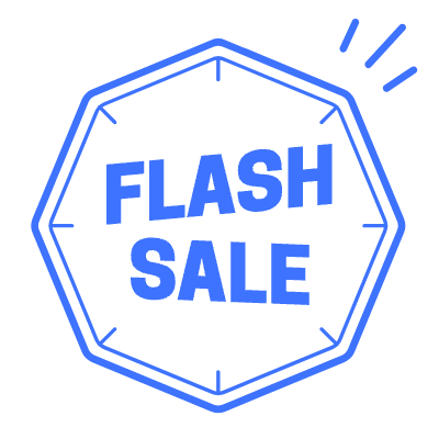 Flash Sale Clock Element from Vector Badges Set