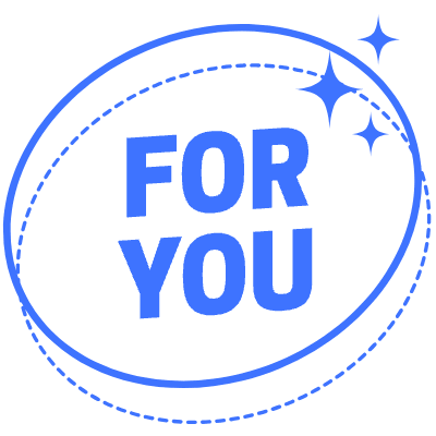 For You Blink Circle Element from Vector Badges Set