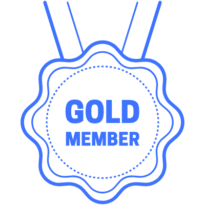 Gold Member Prize Element from Vector Badges Set