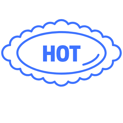 Hot Ellipse Element from Vector Badges Set