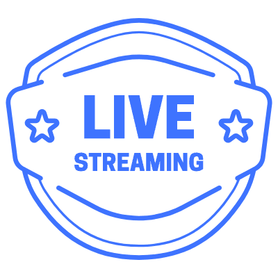 Live Streaming Star Shield Element from Vector Badges Set