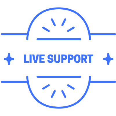 Live Support Star Element from Vector Badges Set