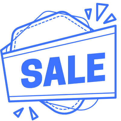Sale Square Rock Element from Vector Badges Set
