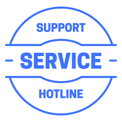 Support Service Hotline Circle Element from Vector Badges Set