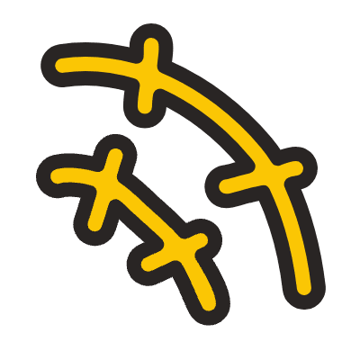 Abstract 11 Element Sticker Sticky Abstract Color Border Element from Fun Stickers Set