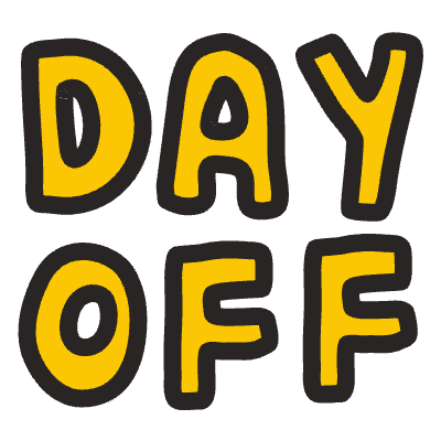 Day Off Word Element from Fun Stickers Set