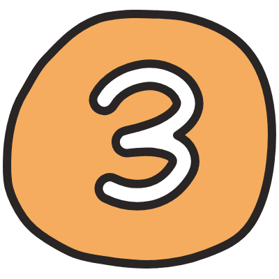 Number 3 1 Element from Fun Stickers Set