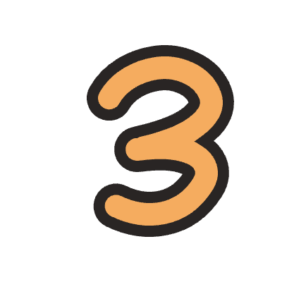 Number 3 2 Element from Fun Stickers Set