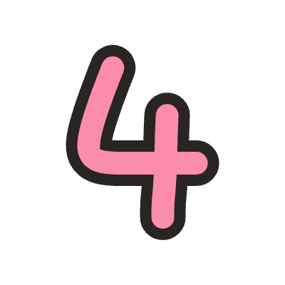 Number 4 2 Element from Fun Stickers Set