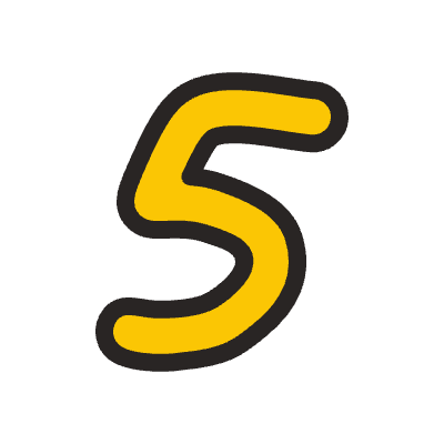 Number 5 2 Element from Fun Stickers Set
