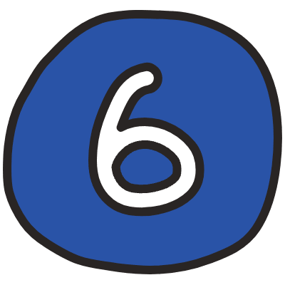 Number 6 1 Element from Fun Stickers Set