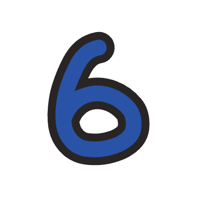 Number 6 2 Element from Fun Stickers Set