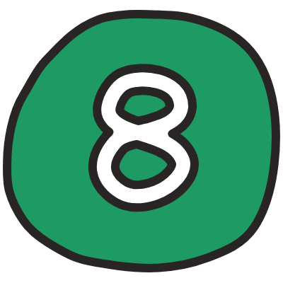 Number 8 1 Element from Fun Stickers Set