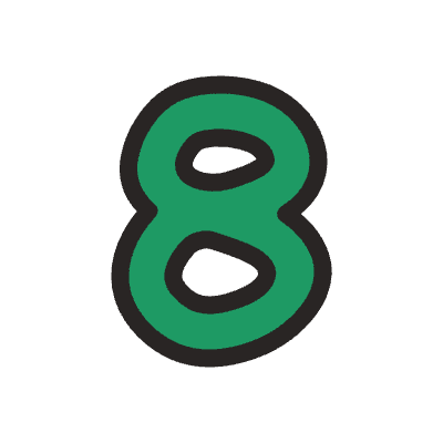 Number 8 2 Element from Fun Stickers Set