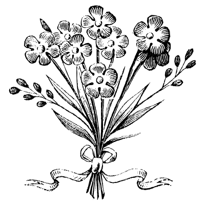 Bouquet Element from Vintage Illustrations Set