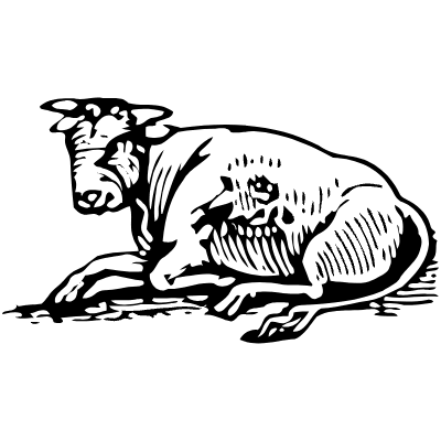 Cow 6 Element from Vintage Illustrations Set