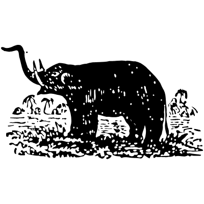 Elephant 3 Element from Vintage Illustrations Set