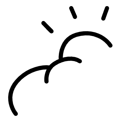 Abstract Cloud Mark Line 2 Element from Variable Scribbles Set