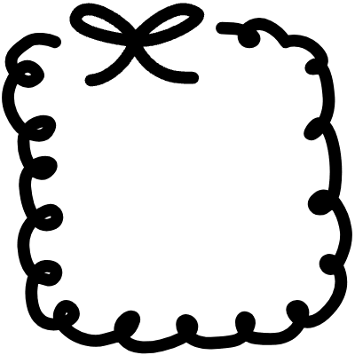 Cute Swirl Rectangle Line Element from Variable Scribbles Set