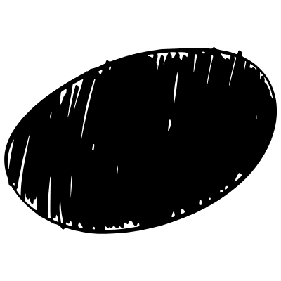 Oval Shape Mark Doodle 1 Element from Beveled Scribbles Set