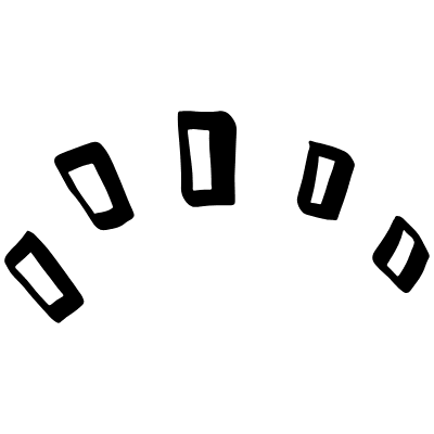 Poping Effect Rectangle Doodle Element from Beveled Scribbles Set