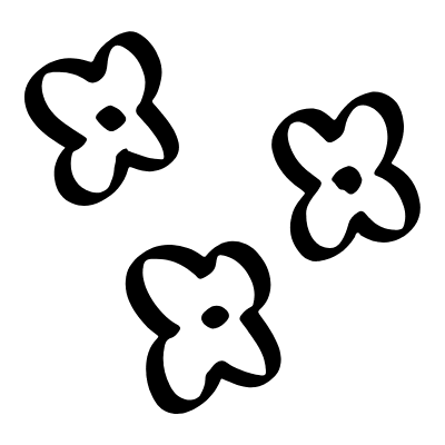 Small Flowers Doodle Element from Beveled Scribbles Set