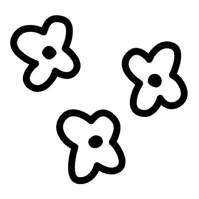 Small Flowers Line Element from Variable Scribbles Set