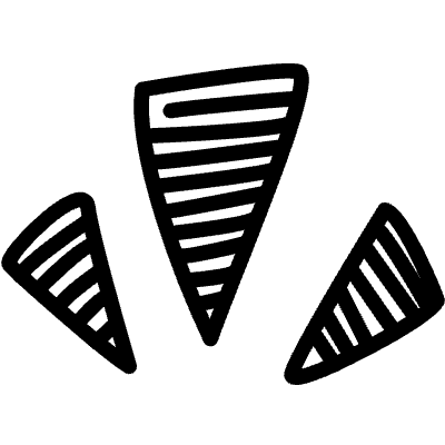 Triangle Pointing Line Element from Variable Scribbles Set