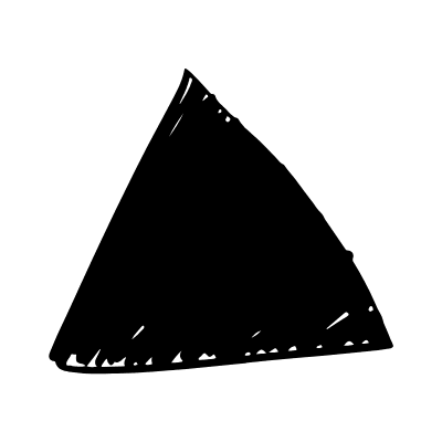 Triangle Shape Mark Doodle Element from Beveled Scribbles Set