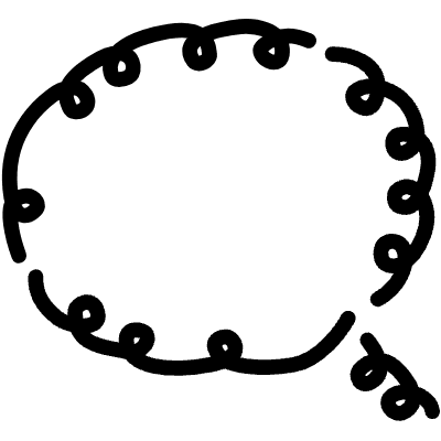 Comic Speech Bubble Line 8 Element from Variable Scribbles Set