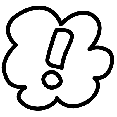 Exclamation Bubble Line 2 Element from Variable Scribbles Set