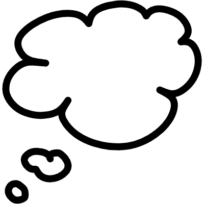 Thinking Bubble Line 1 Element from Variable Scribbles Set