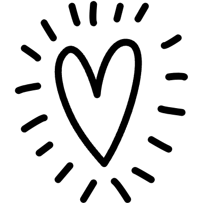 Heart Wink Line Element from Variable Scribbles Set