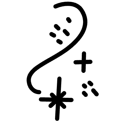 Star Wink Swirl Line Element from Variable Scribbles Set