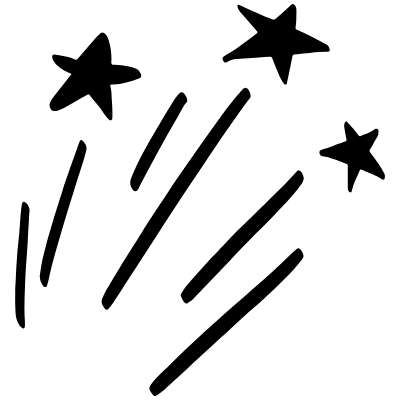 Stars Poping Effect Doodle Element from Beveled Scribbles Set