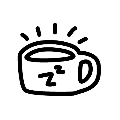 Coffee Cup Line Element from Variable Scribbles Set